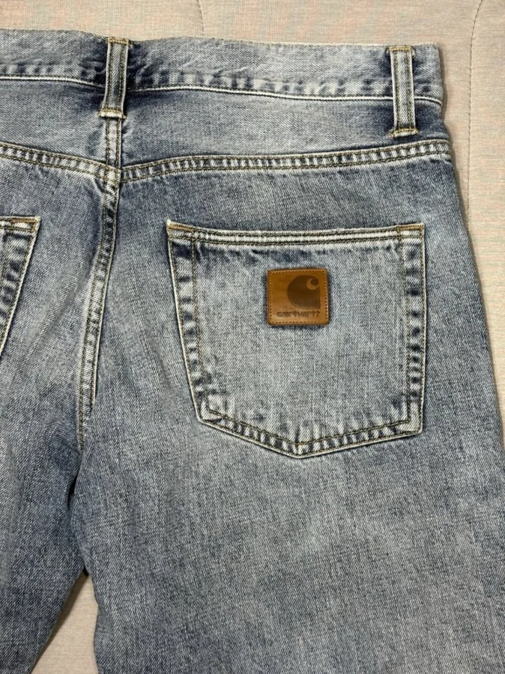 VTG Carhartt WIP Klondike Pant Men’s Blue Denim Jeans Size 32x32